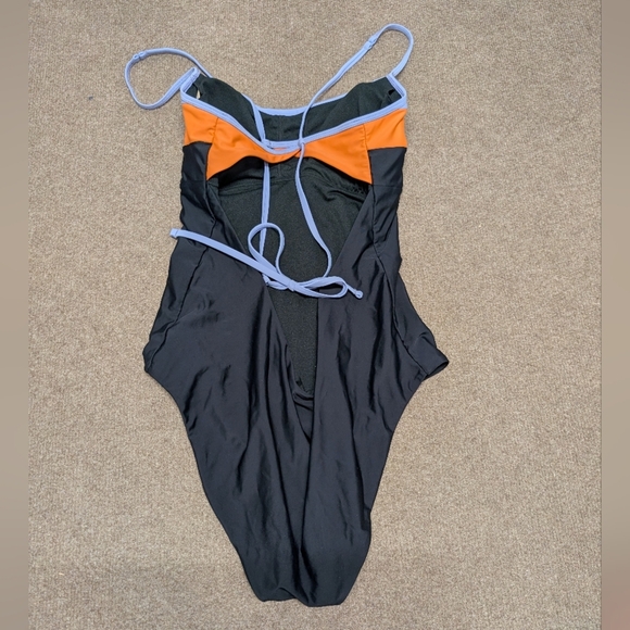 PrAna Lurisia Black Striped Women's One Piece Swimsuit Size XL - Picture 4 of 10